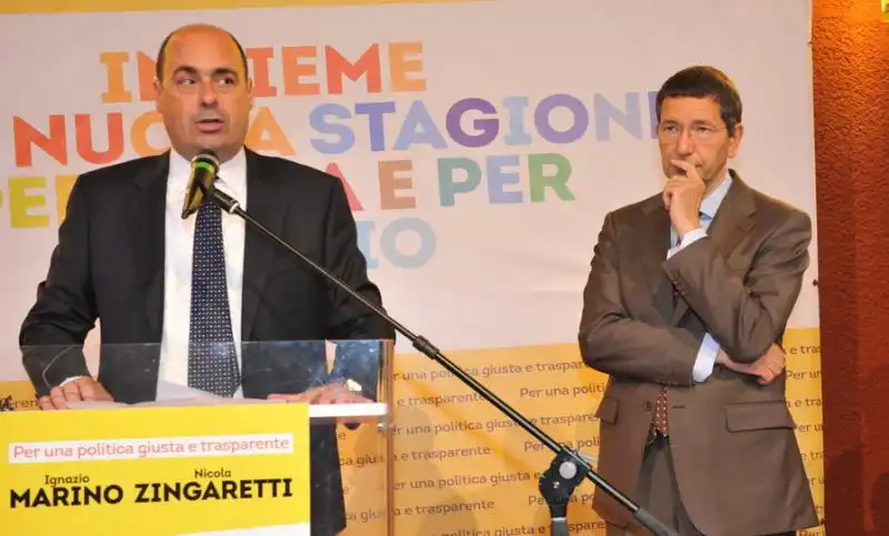 Nicola Zingaretti e Ignazio Marino 