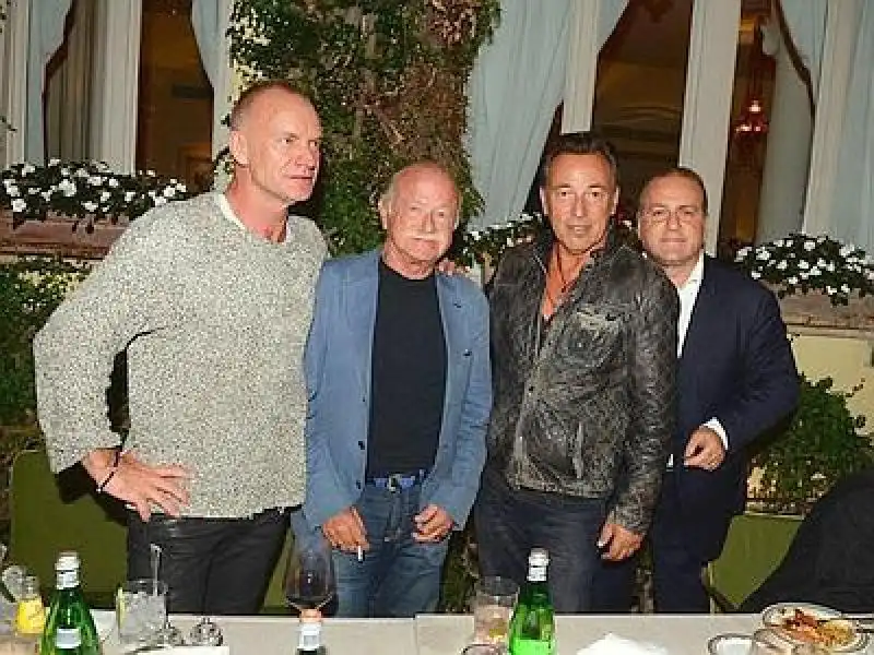 STING GINO PAOLI BRUCE SPRINGSTEEN PASCAL VICEDOMINI FOTO ADNKRONOS