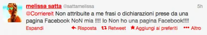 dal twitter di melissa satta 