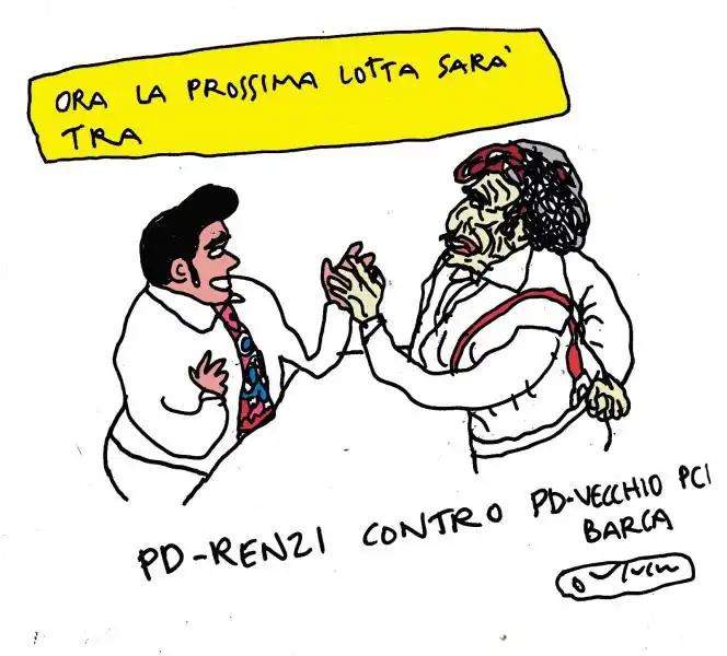 vignetta barca renzi 