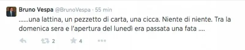 BRUNO VESPA TWEET