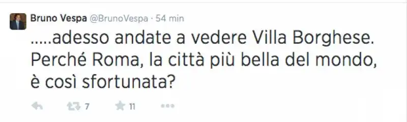 BRUNO VESPA TWEET