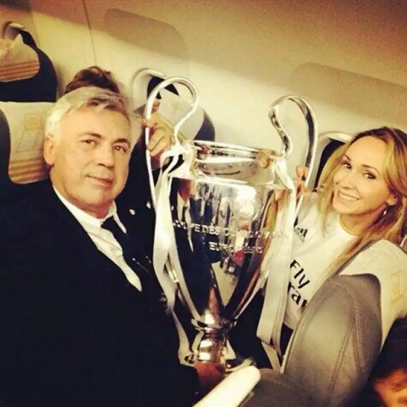 Carlo Ancelotti e Mariann Barrena McClay 