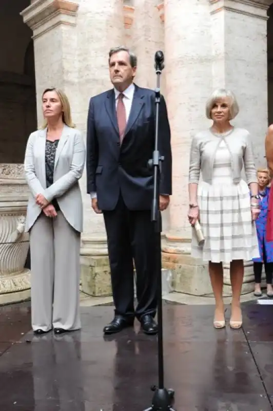 federica mogherini  alain le roy  elisabeth guigou