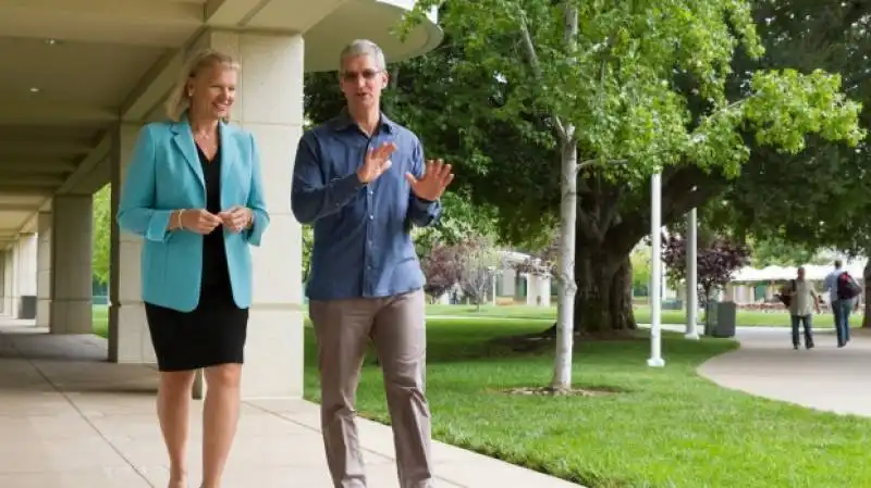 ginni rometty capo di ibm e tim cook capo di apple