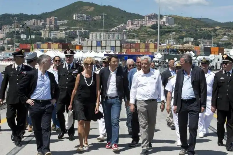 la concordia a genova matteo renzi roberta pinotti 33