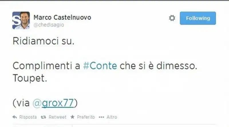 le dimissioni di conte viste dalla rete 42