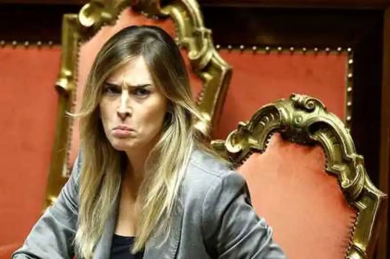 maria elena boschi imbronciata