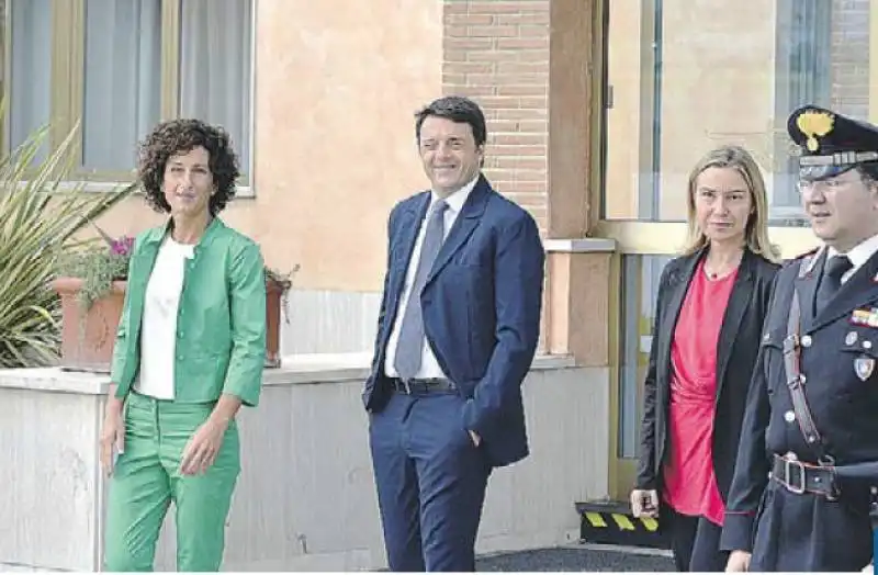 MATTEO RENZI AGNESE RENZI FEDERICA MOGHERINI