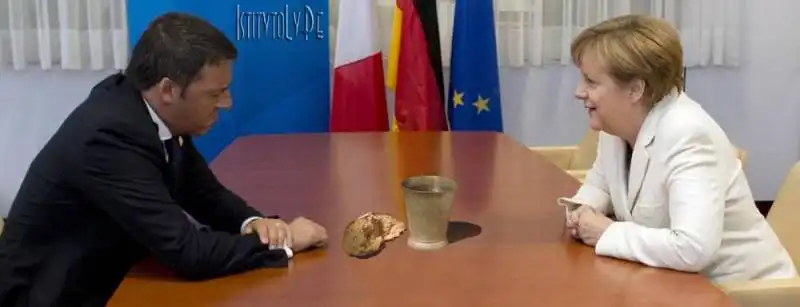 merkel mette renzi a pane e acqua