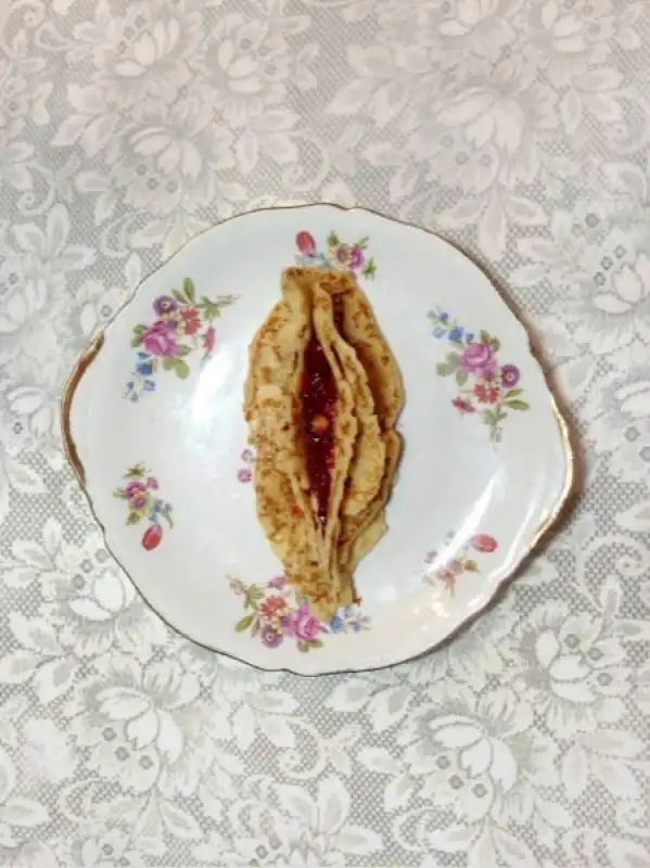 pancake a forma di vulva