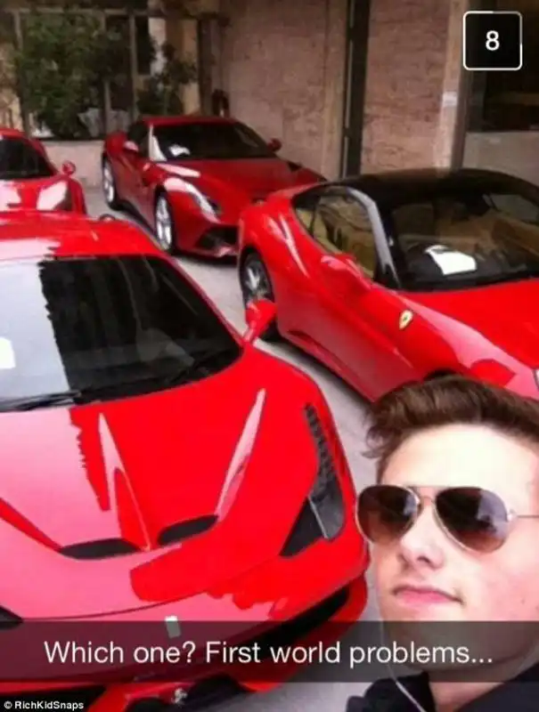 scelta di ferrari per il rich kid