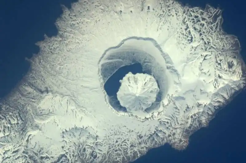 volcano, onekotan island, russia