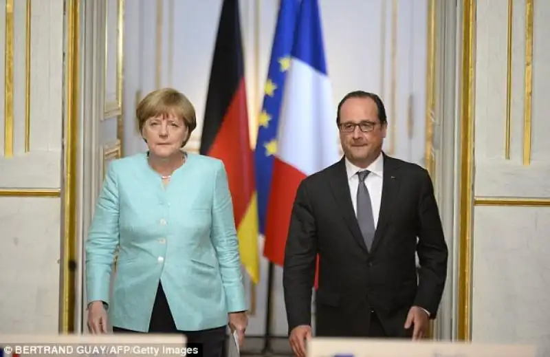 Angela Merkel and Francois Hollande 