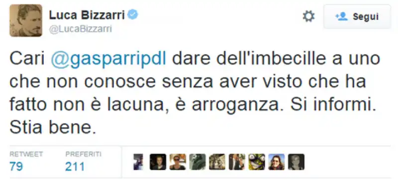 GASPARRI BIZZARRI TWEET 2