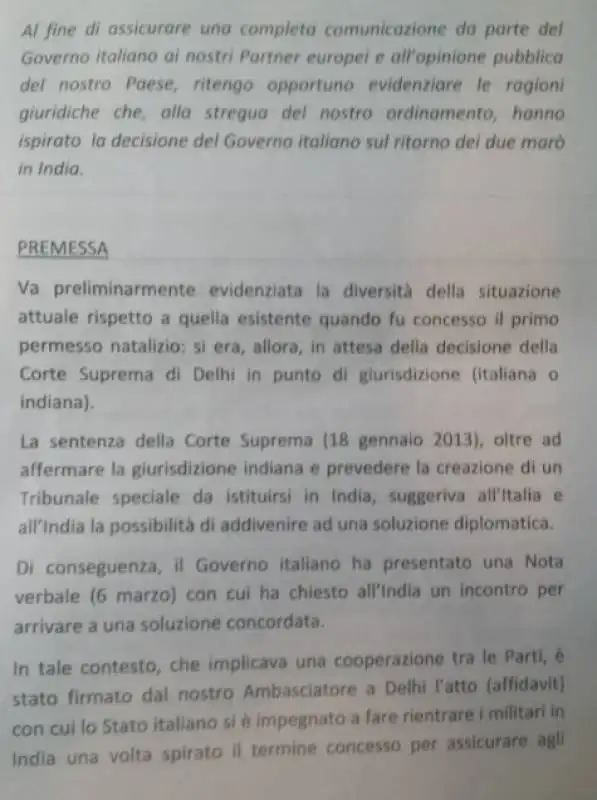 la lettera della severino sul caso dei maro  5