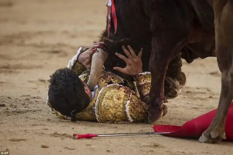 matador colpito al petto