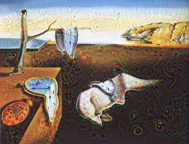 salvador dali visto da deep dream