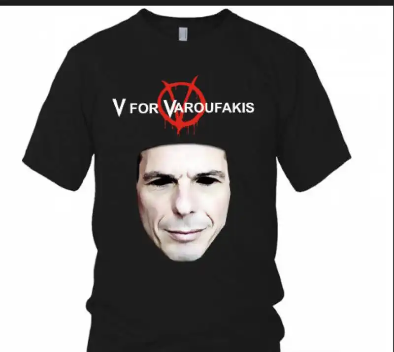 V FOR VAROUFAKIS MAGLIETTA