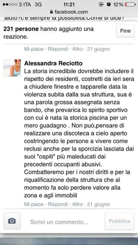 alcuni residenti non sono entusiasti dei bagni misteriosi e degli eventi notturni