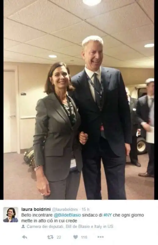 BOLDRINI BILL DE BLASIO