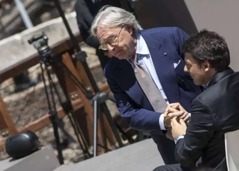 della valle e renzi al colosseo  