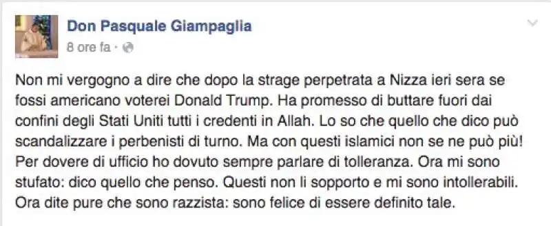 DON PASQUALE GIAMPAGLIA CONTRO I TERRORISTI ISLAMICI