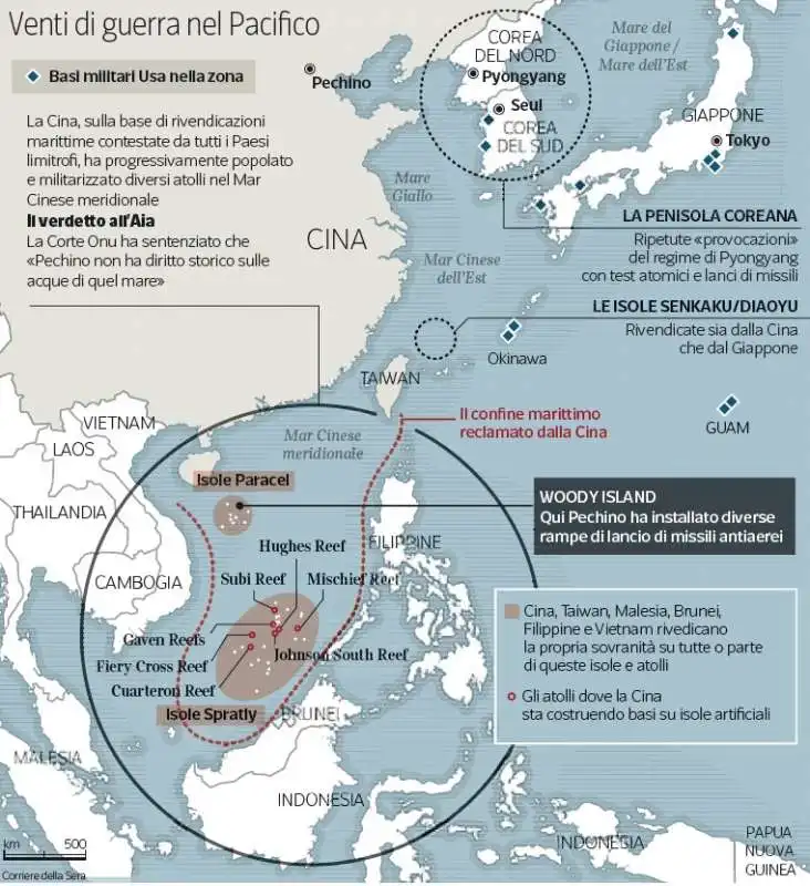 LA CINA E LE ISOLE CONTESE