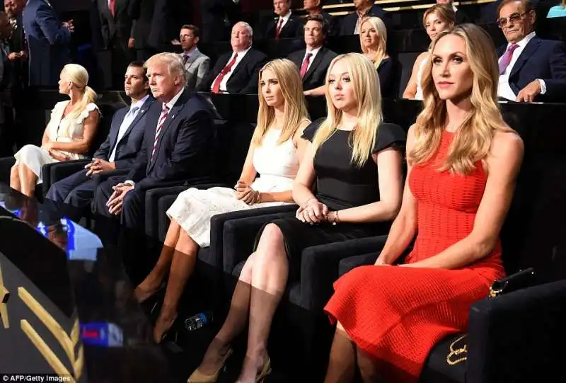 la famiglia trump durante l intervento di ted cruz