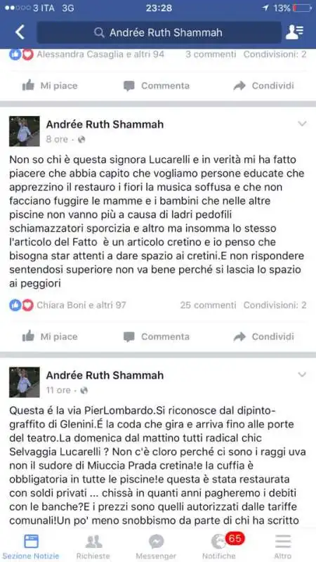 la risposta di andree ruth shammah al pezzo di selvaggia lucarelli