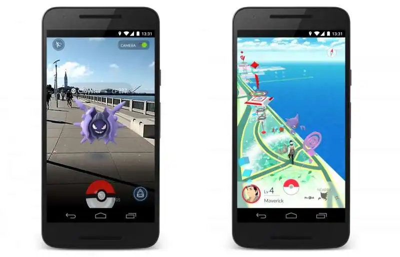 mappa di ingress molto simile a quella di pokemon go