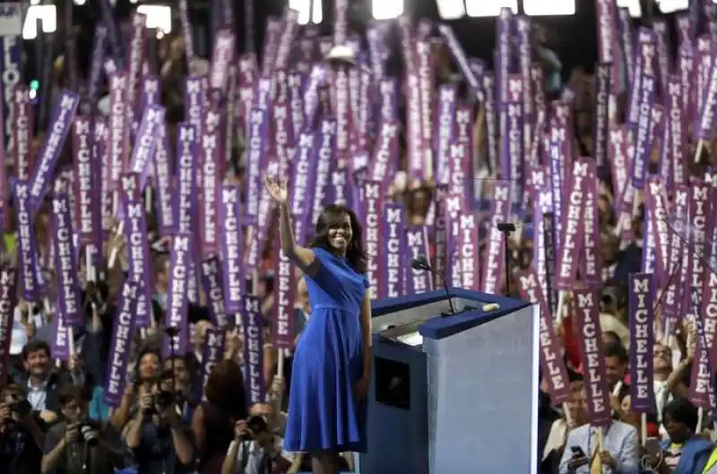 michelle obama alla convention democratica