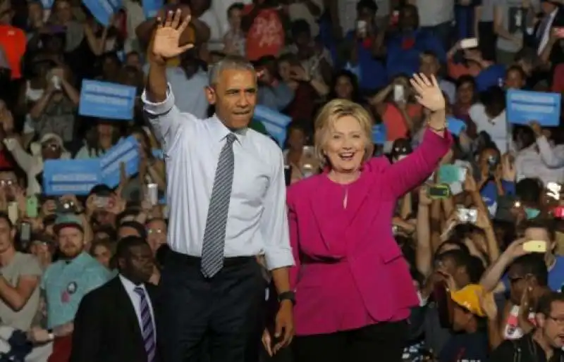 obama e hillary clinton a charlotte in north carolina