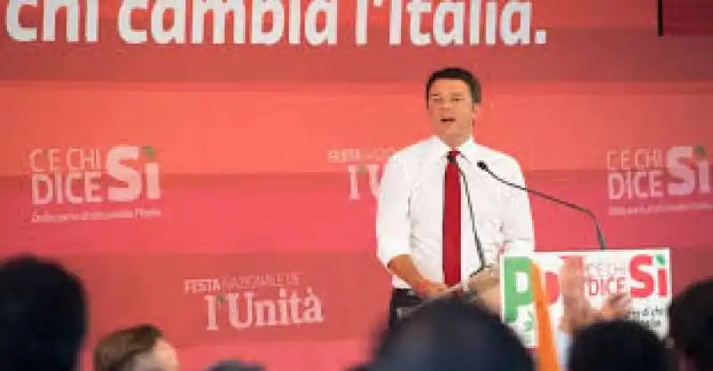 RENZI ALLA FESTA DELL'UNITA'