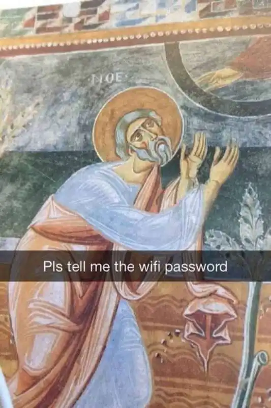 ti prego dimmi la password wifi