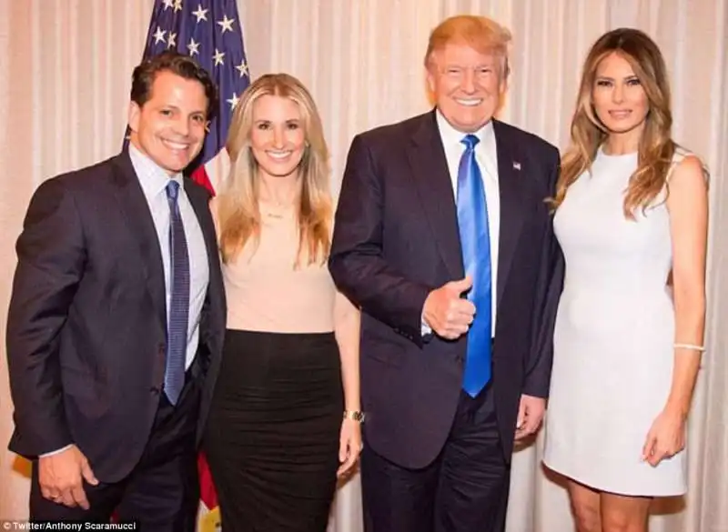 anthony e deirdre  scaramucci con donald e melania trump