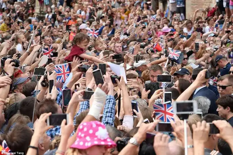 folla per kate e william in polonia