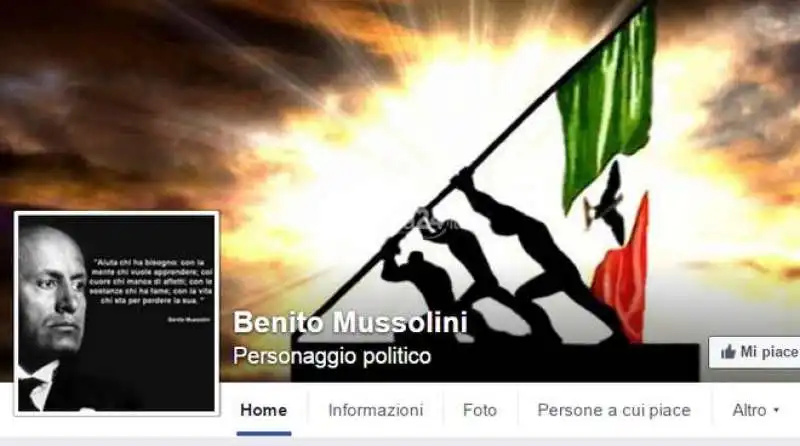 mussolini  su   facebook