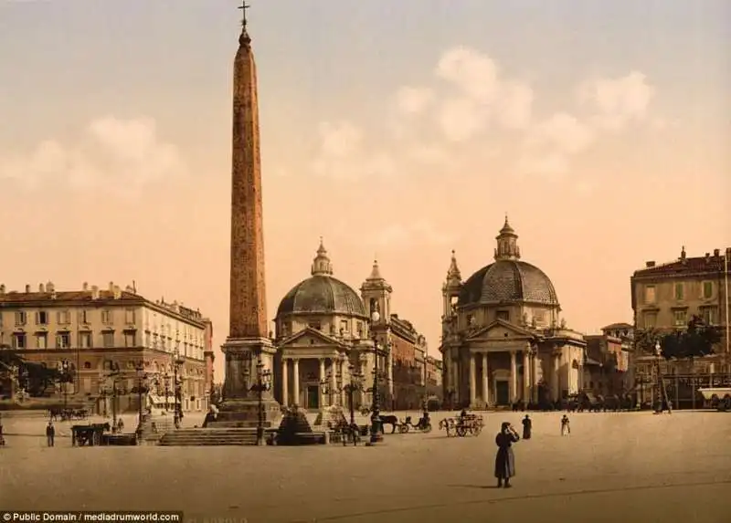 piazza del popolo a fine 800