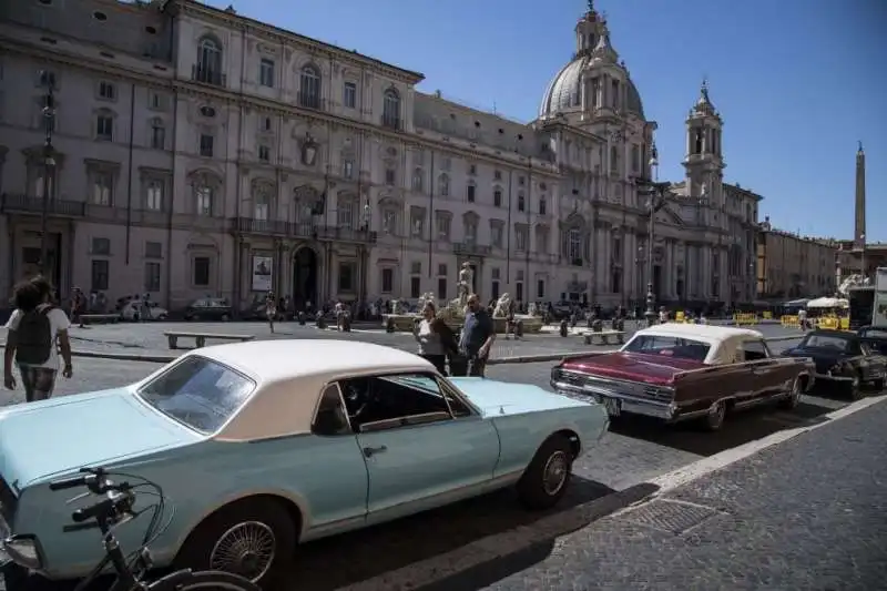 piazza navona  il set   del film su paul getty