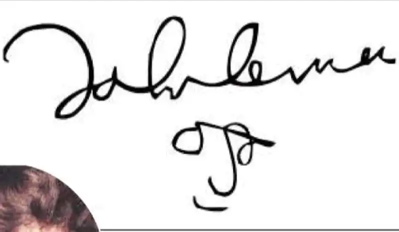 AUTOGRAFO DI JOHN LENNON