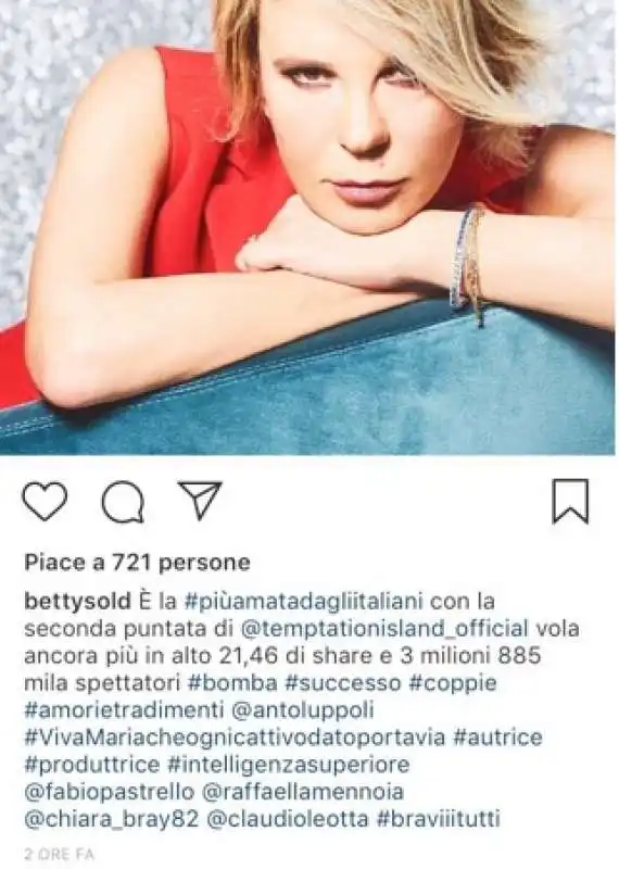 comunicato maria de filippi temptation