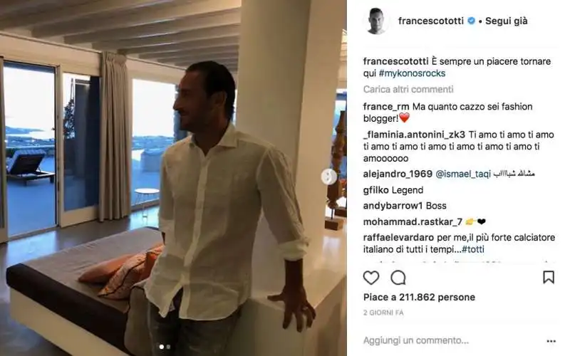 francesco totti immortalato a mykonos da solo