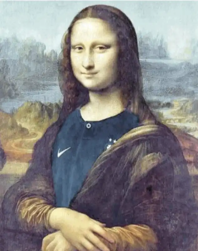 gioconda con la maglia della francia