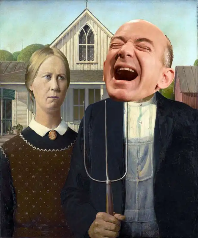 JEFF BEZOS AMERICAN GOTHIC