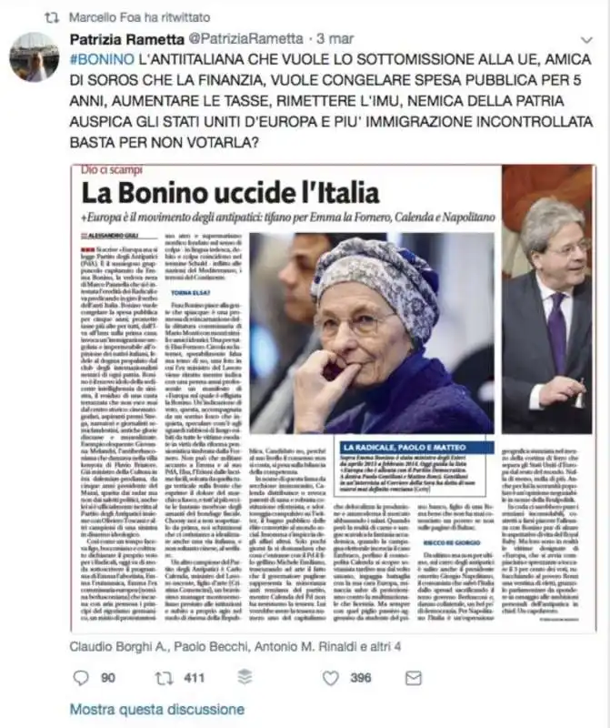 marcello foa bonino amica di soros