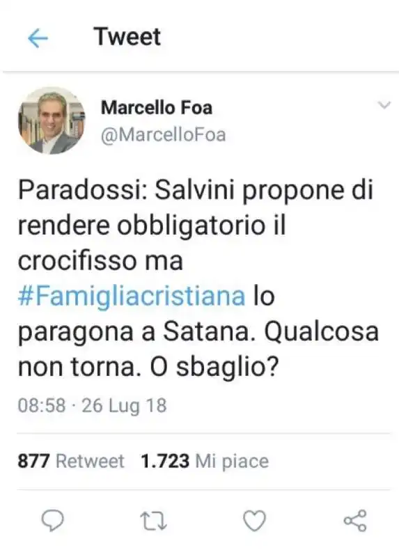 marcello foa contro famiglia cristiana