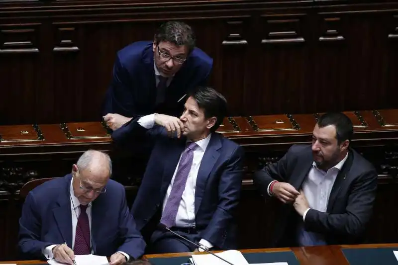 PAOLO SAVONA GIANCARLO GIORGETTI GIUSEPPE CONTE MATTEO SALVINI