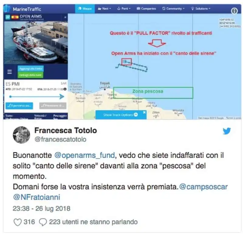 TWEET DI FRANCESCA TOTOLO