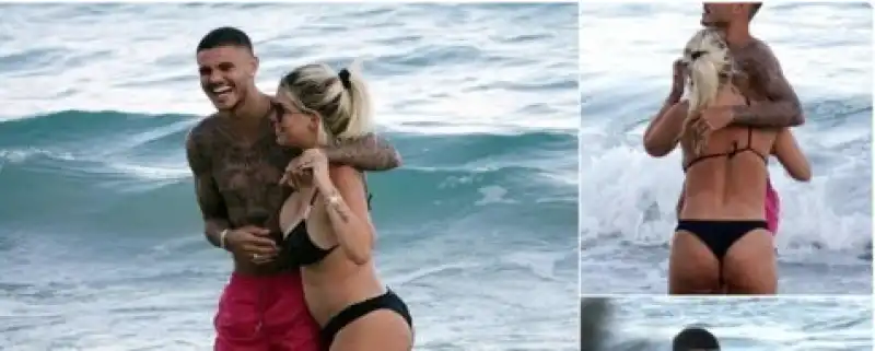 wanda nara con la cellulite e icardi